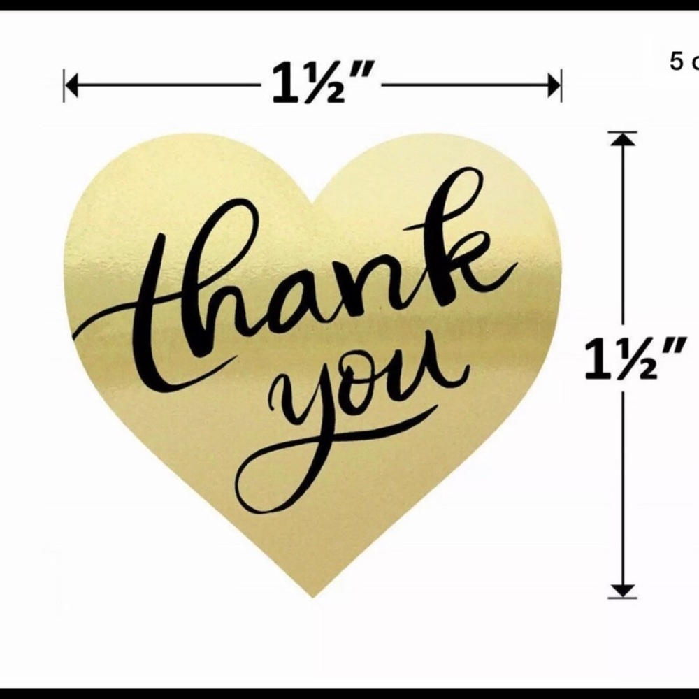 100 Heart Shaped Stickers